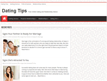 Tablet Screenshot of datingtips.com
